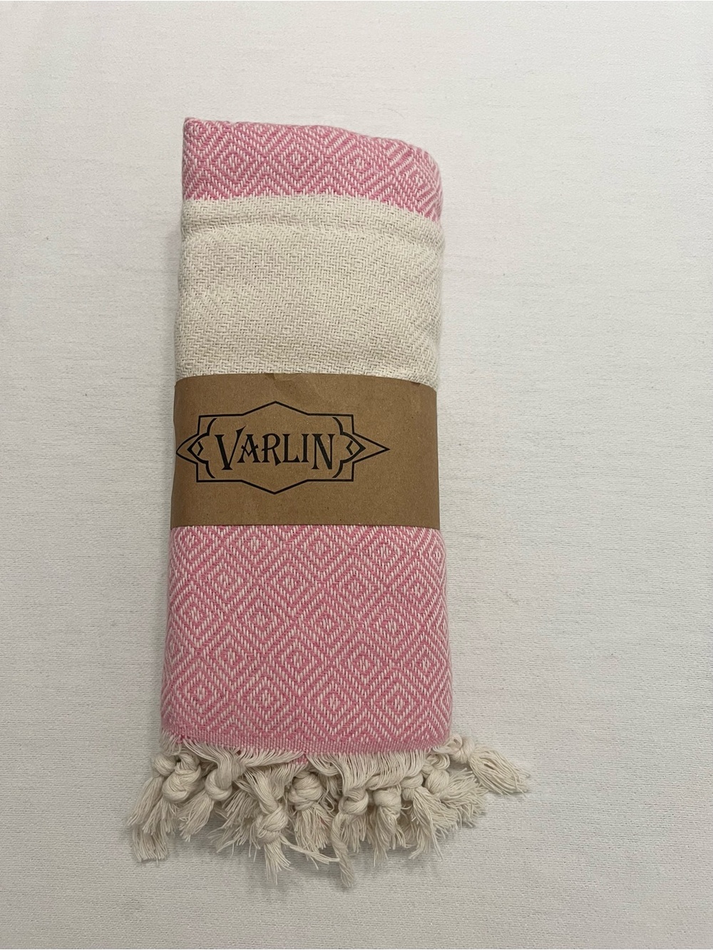 Varlin Turkish Cotton Peshtemal Hammam Beach Bath Towel NWT Pink